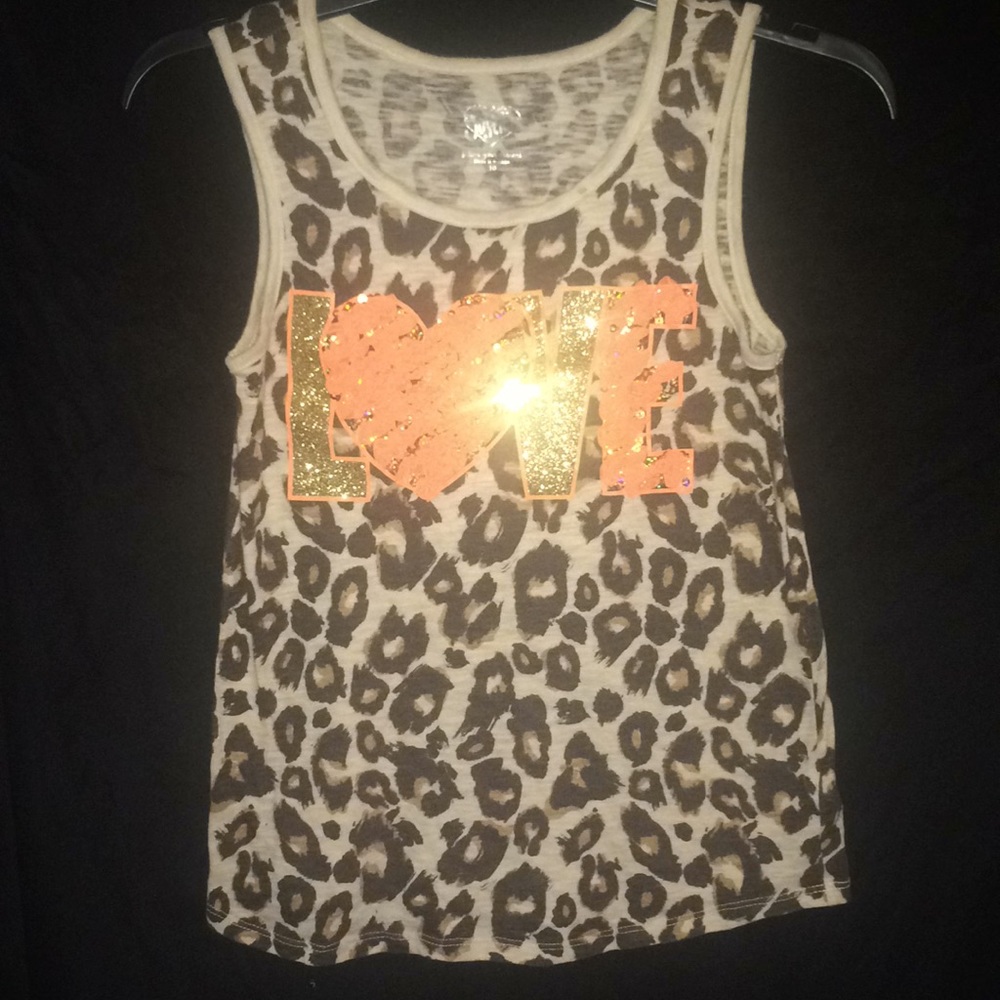 Justice Cheeta print Tank top